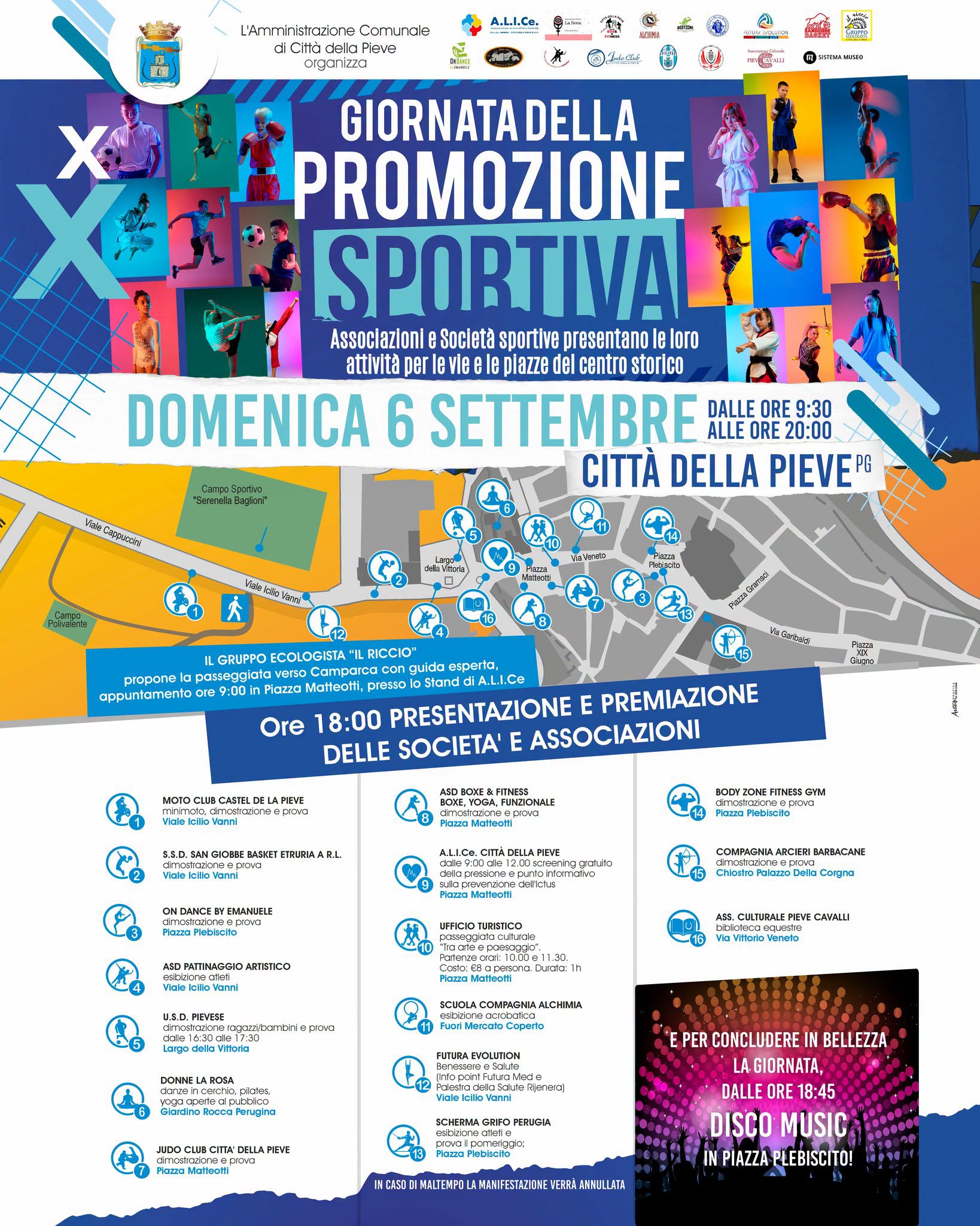 Città della Pieve – Torna la Giornata della promozione sportiva Città della Pieve – Torna la Giornata della promozione sportiva