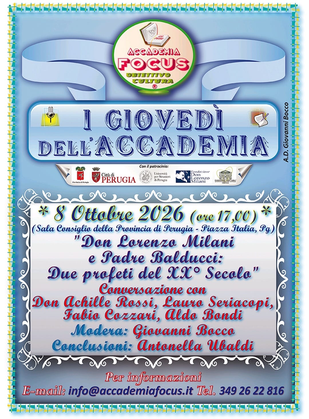 Nel Palazzo della Provincia ripartono “I Giovedì dell’Accademia Focus” Nel Palazzo della Provincia ripartono “I Giovedì dell’Accademia Focus”