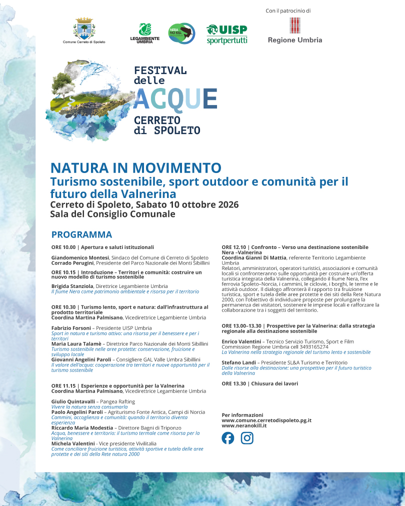 Locandina Festival delle Acque 2026