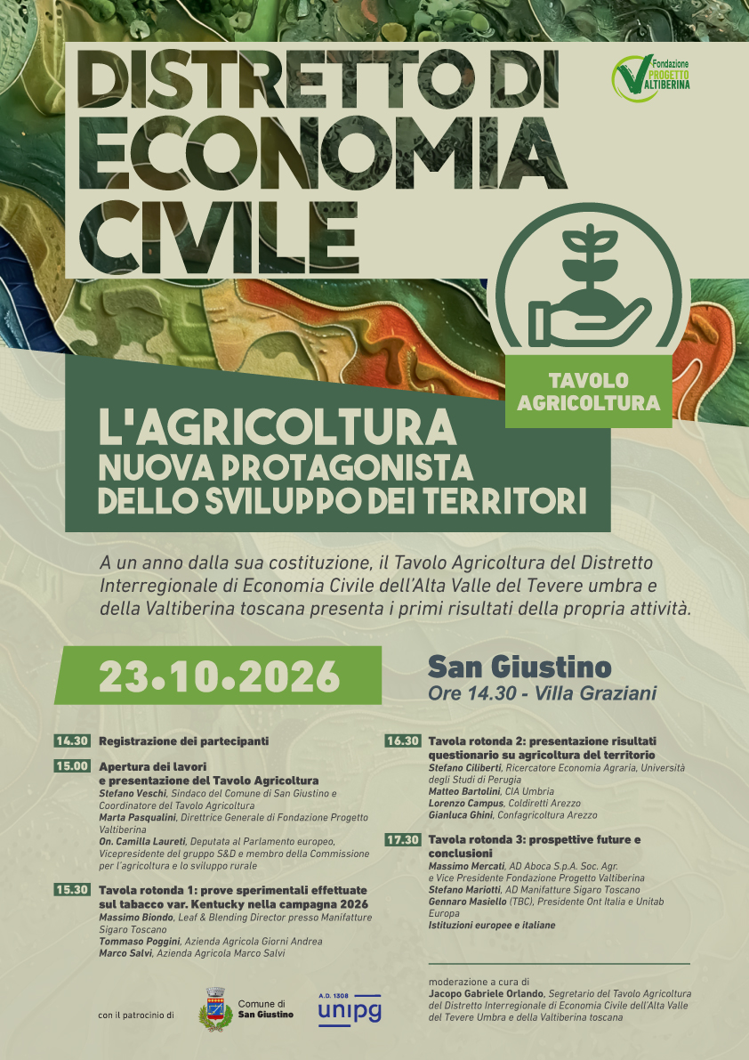 San Giustino &ndash; Il 23 ottobre si parla del futuro dell&rsquo;agricoltura tra biologico, innovazione e politiche europee