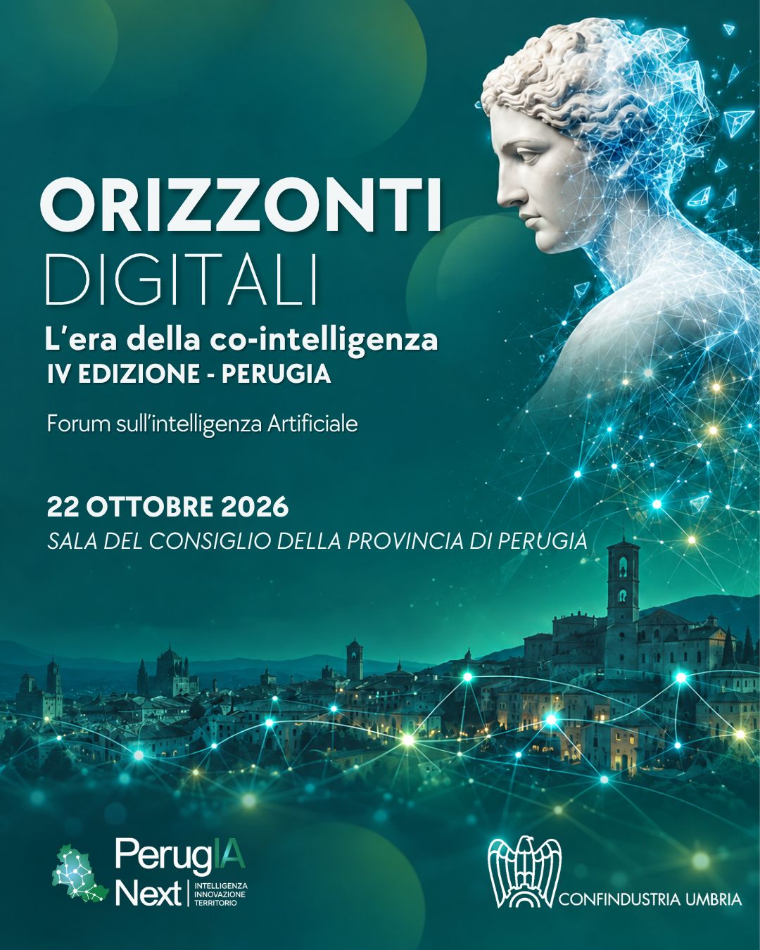 PerugIA Next, il 22 ottobre nel Palazzo della Provincia di Perugia cinque incontri gratuiti sull'intelligenza artificiale per cittadini, amministratori e imprese PerugIA Next, il 22 ottobre nel Palazzo della Provincia di Perugia cinque incontri gratuiti sull'intelligenza artificiale per cittadini, amministratori e imprese