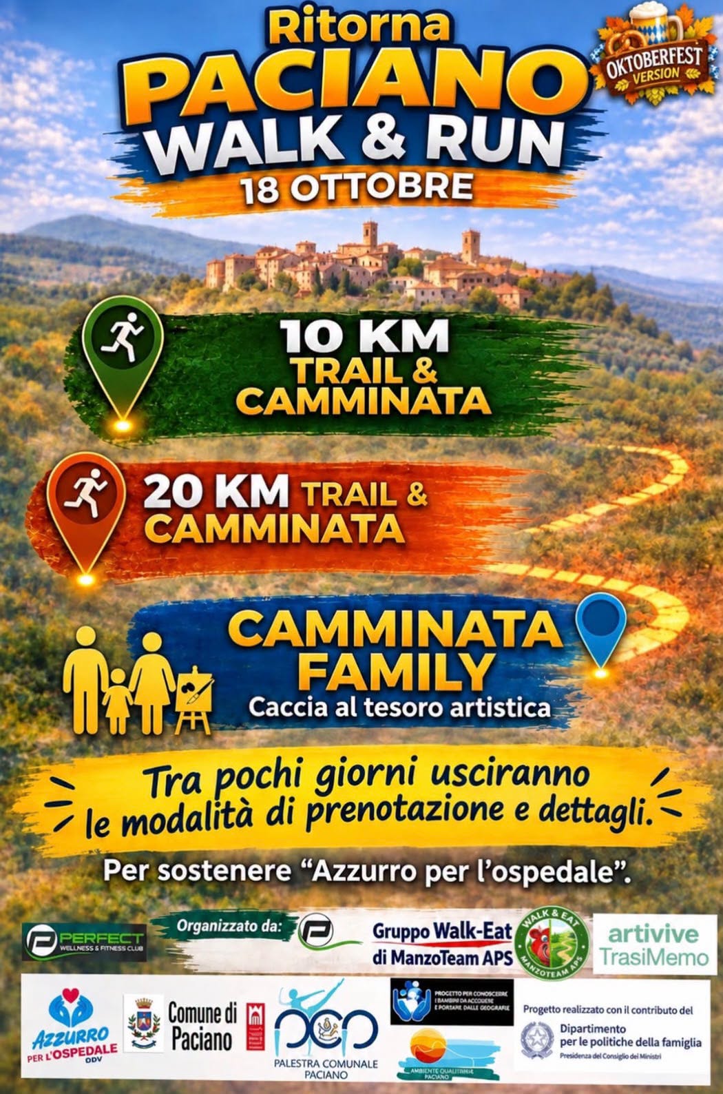 Paciano Walk&Run &ndash; Domenica torna la manifestazione podistica che unisce sport e solidariet&agrave;