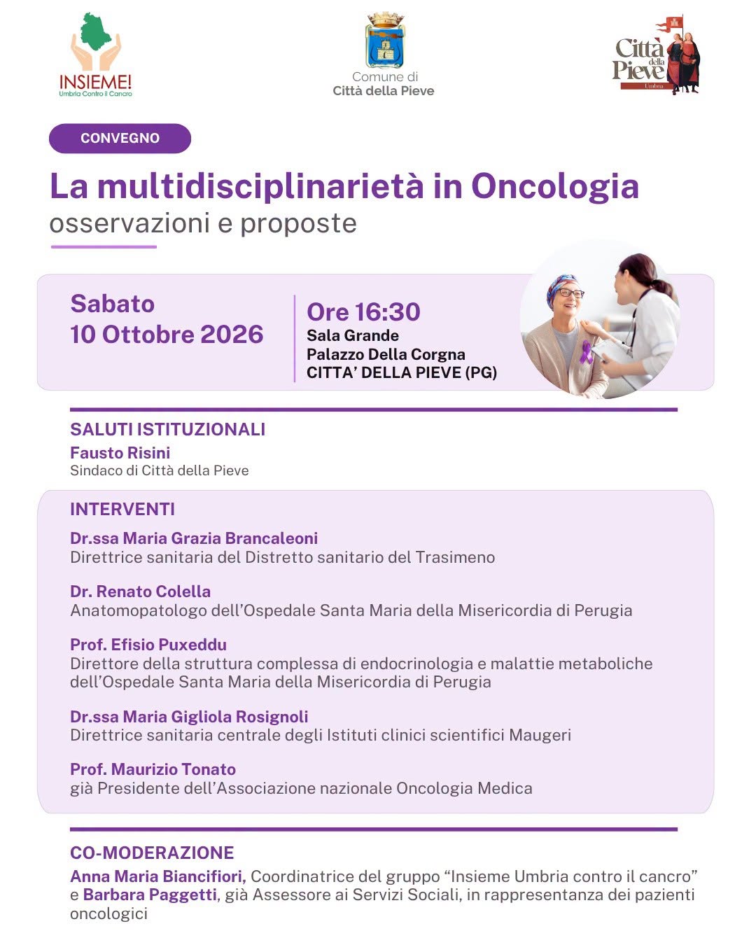 Medicina, convegno su "La multidisciplinarietà in Oncologia: osservazioni e proposte" Medicina, convegno su "La multidisciplinarietà in Oncologia: osservazioni e proposte"